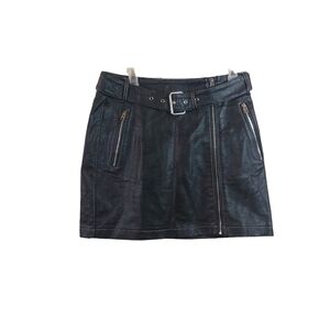 Topshop Ladies Faux Leather Mini Skirt- size 8
